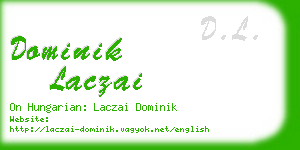 dominik laczai business card